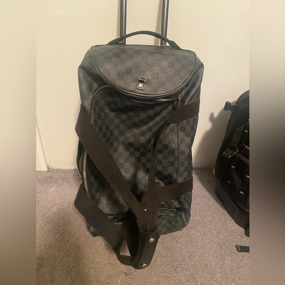 AUTHENTIC Louis Vuitton Damier Graphite Eole 55 Rolling Luggage Convertible Duff - Picture 12 of 12